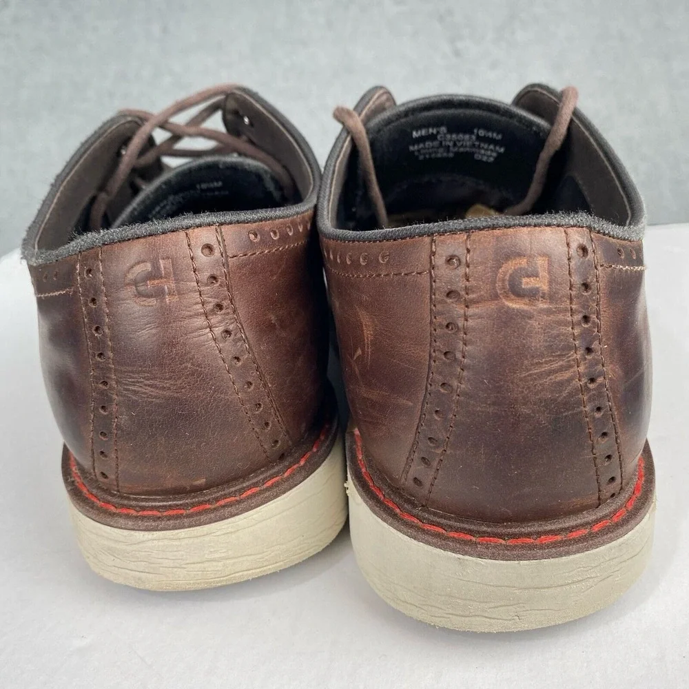 Cole Haan Go-To Plain Men's  10.5 M Toe Oxford Shoes Dark Coffee Brown GRAND 360